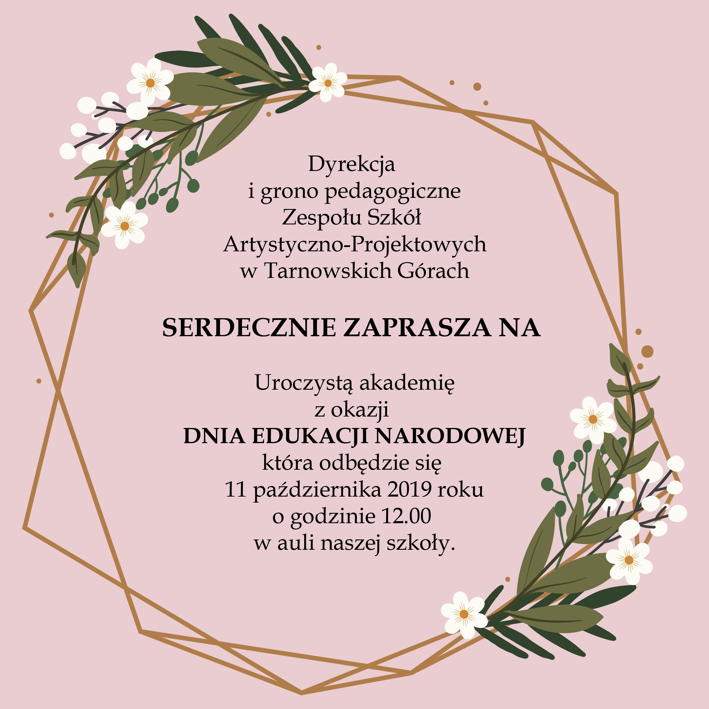 zaproszenie dzien nauczyciela
